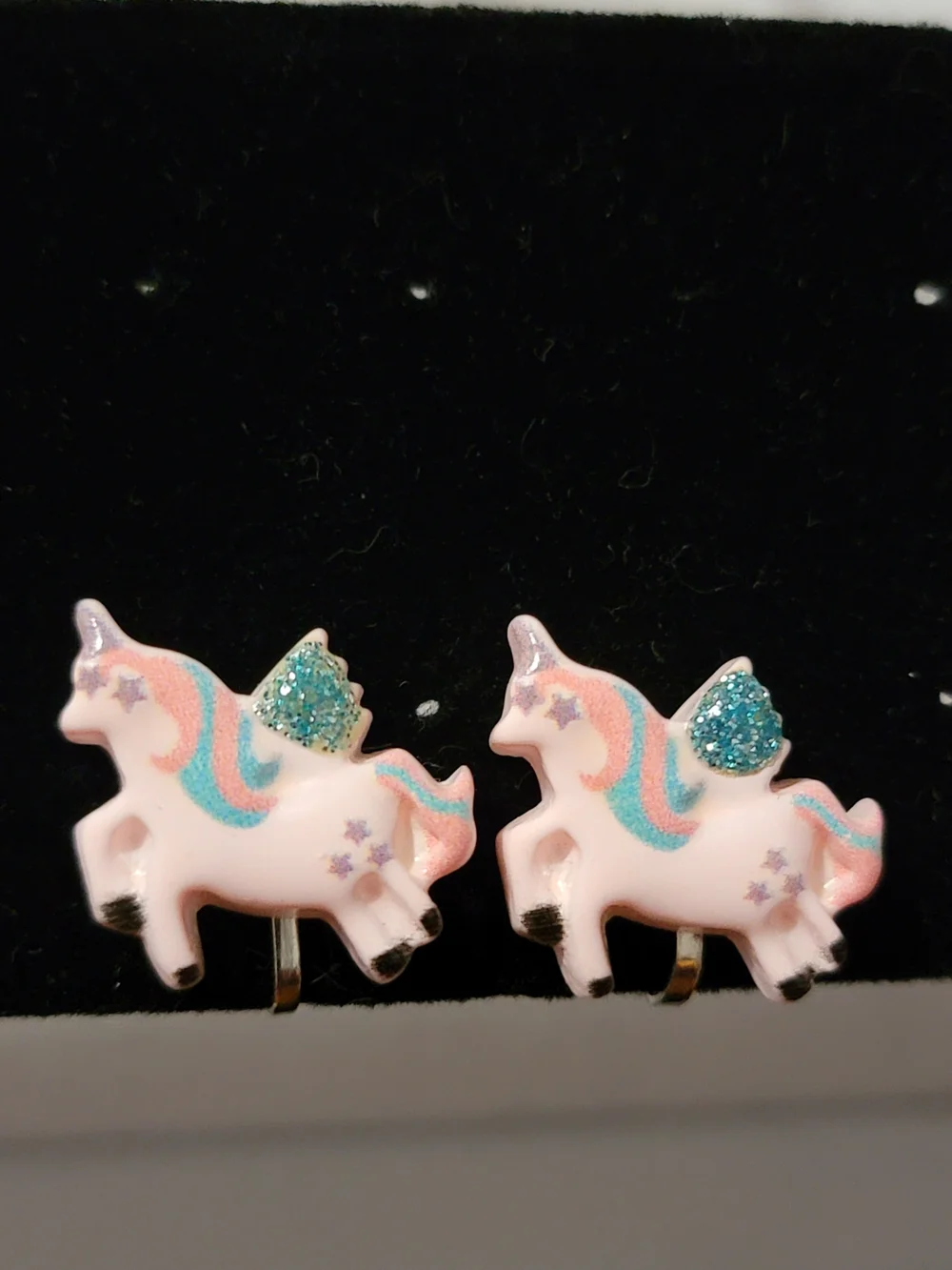 Pink Glitter Unicorn Earrings